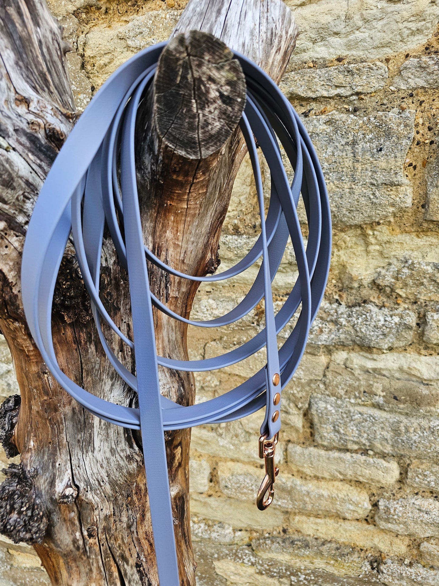 Grey - Waterproof BioThane© Dog Long Line Lead