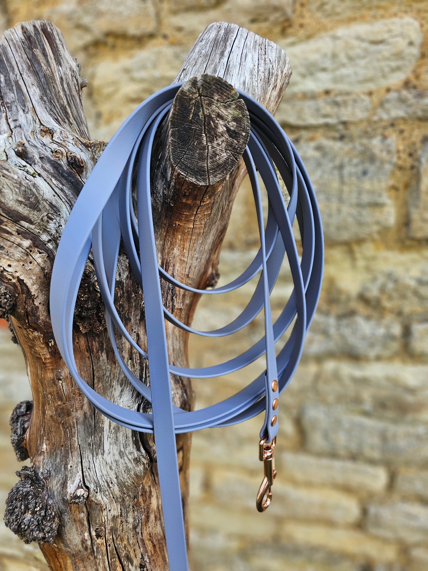 Grey - Waterproof BioThane© Dog Long Line Lead