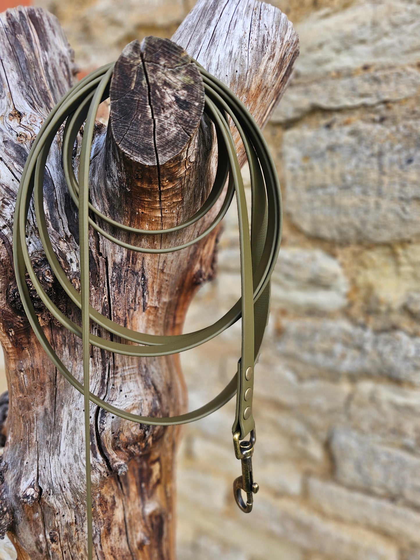 Olive - Waterproof BioThane© Dog Long Line Lead