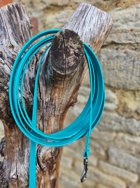 Teal - Waterproof BioThane© Dog Long Line Lead