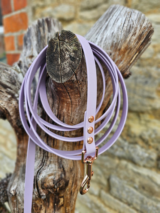 Lilac - Waterproof BioThane© Dog Long Line Lead