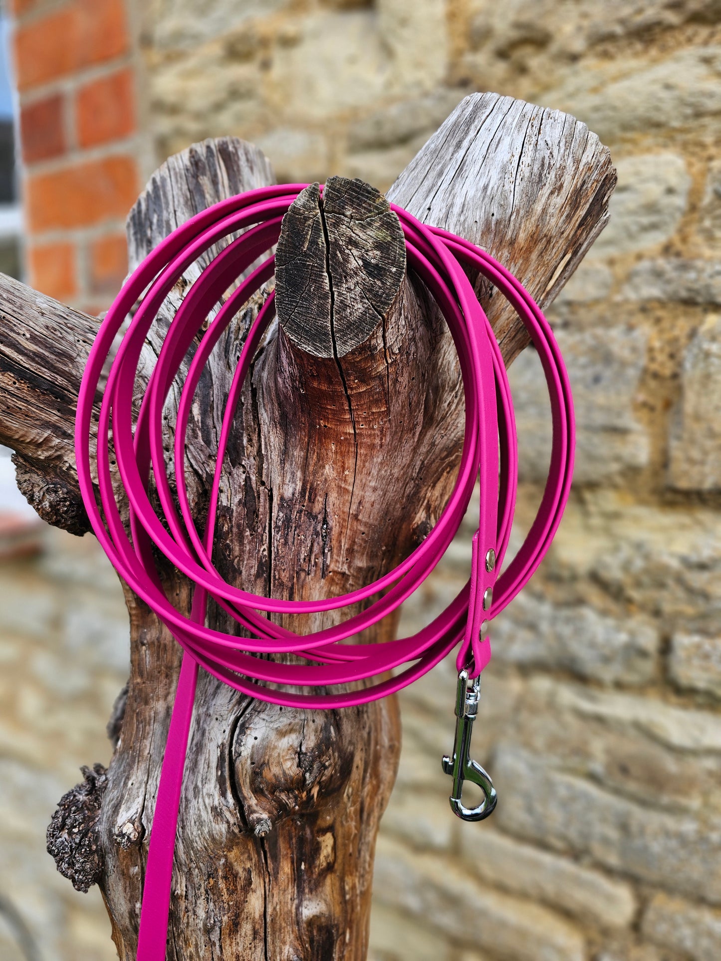 Magenta - Waterproof BioThane© Dog Long Line Lead