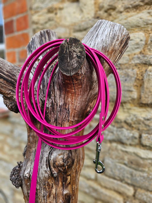 Magenta - Waterproof BioThane© Dog Long Line Lead