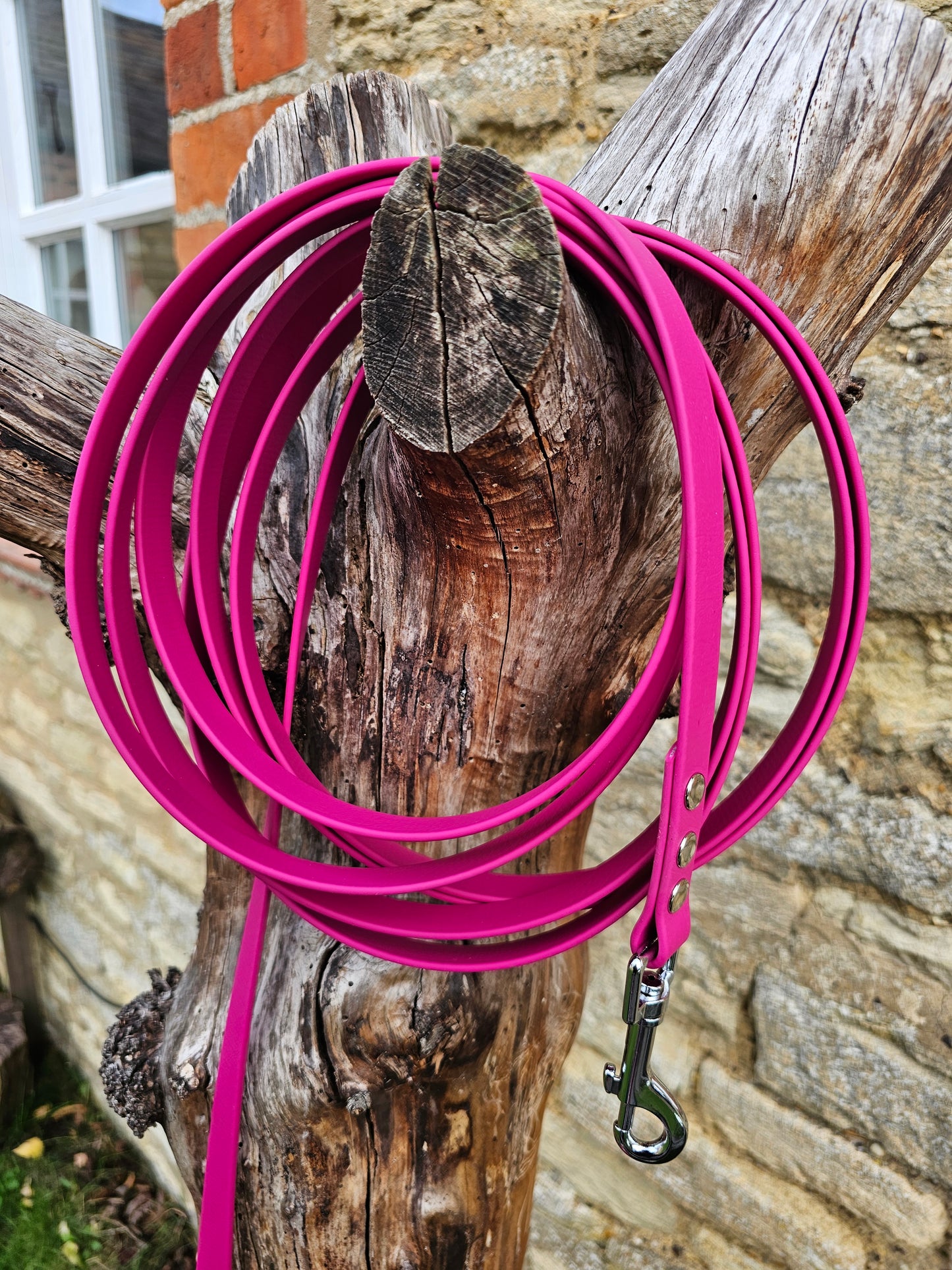 Magenta - Waterproof BioThane© Dog Long Line Lead