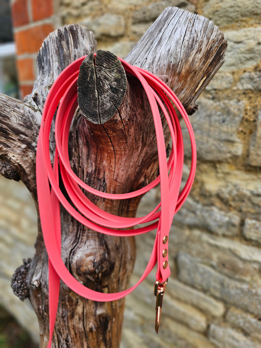 Coral - Waterproof BioThane© Dog Long Line Lead