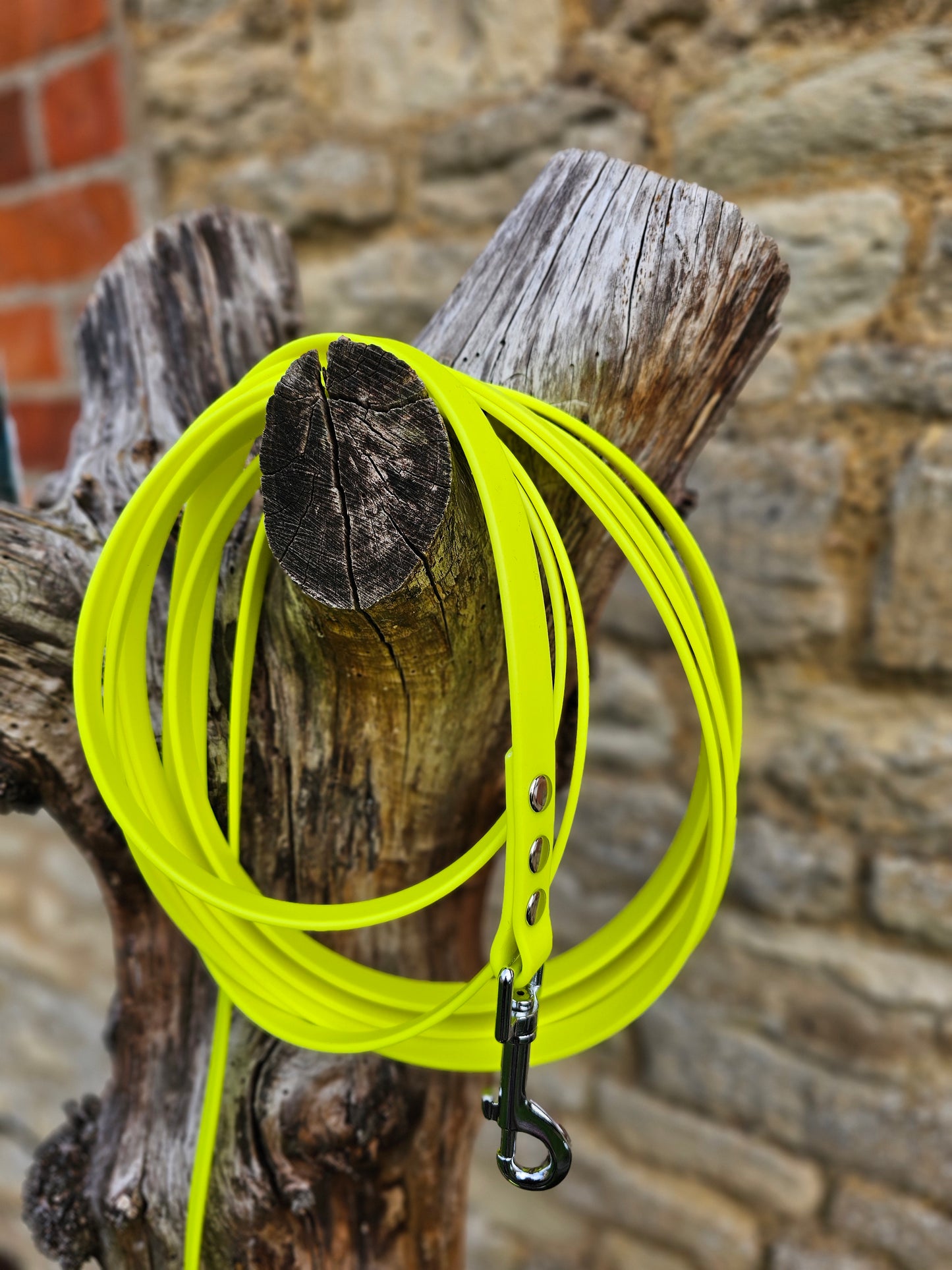 Neon Yellow - Waterproof BioThane© Dog Long Line Lead