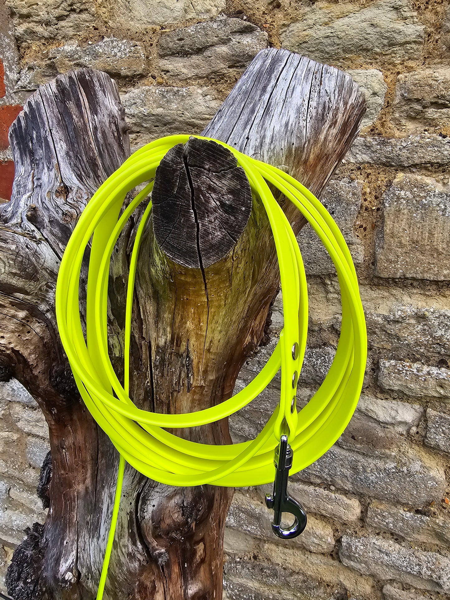 Neon Yellow - Waterproof BioThane© Dog Long Line Lead