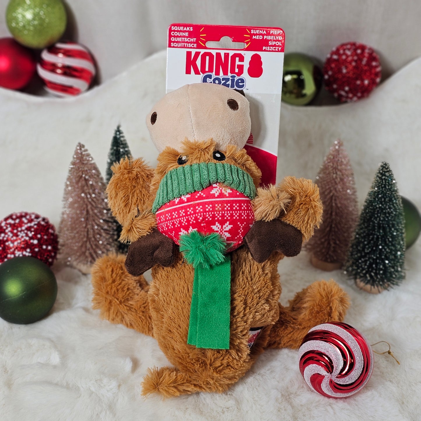 Kong Cozie Reindeer - Plush Dog Toy