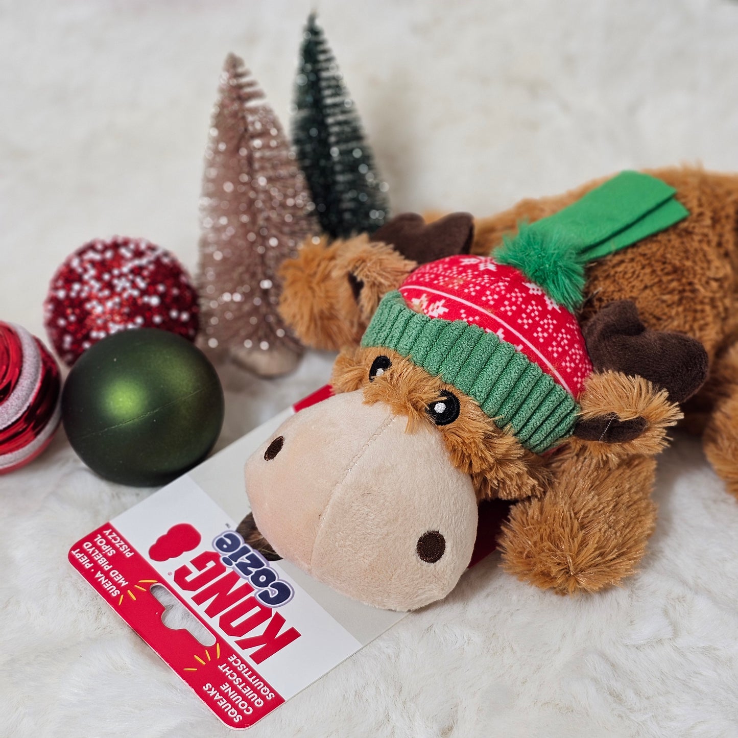 Kong Cozie Reindeer - Plush Dog Toy