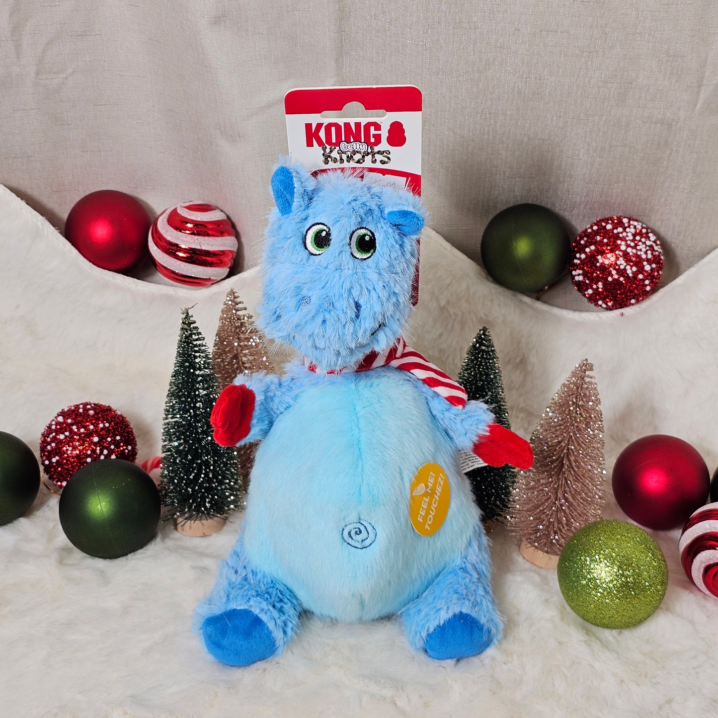 KONG Knots Belly Hippo - Plush Dog Toy