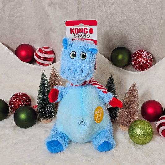 KONG Knots Belly Hippo - Plush Dog Toy