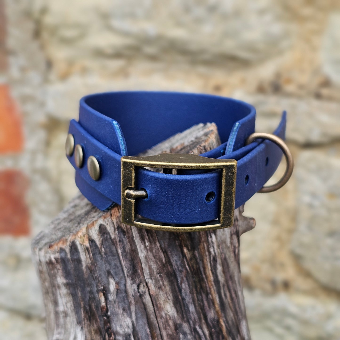 Navy - Waterproof BioThane® Sighthound Collar / wide-fit Dog Collar