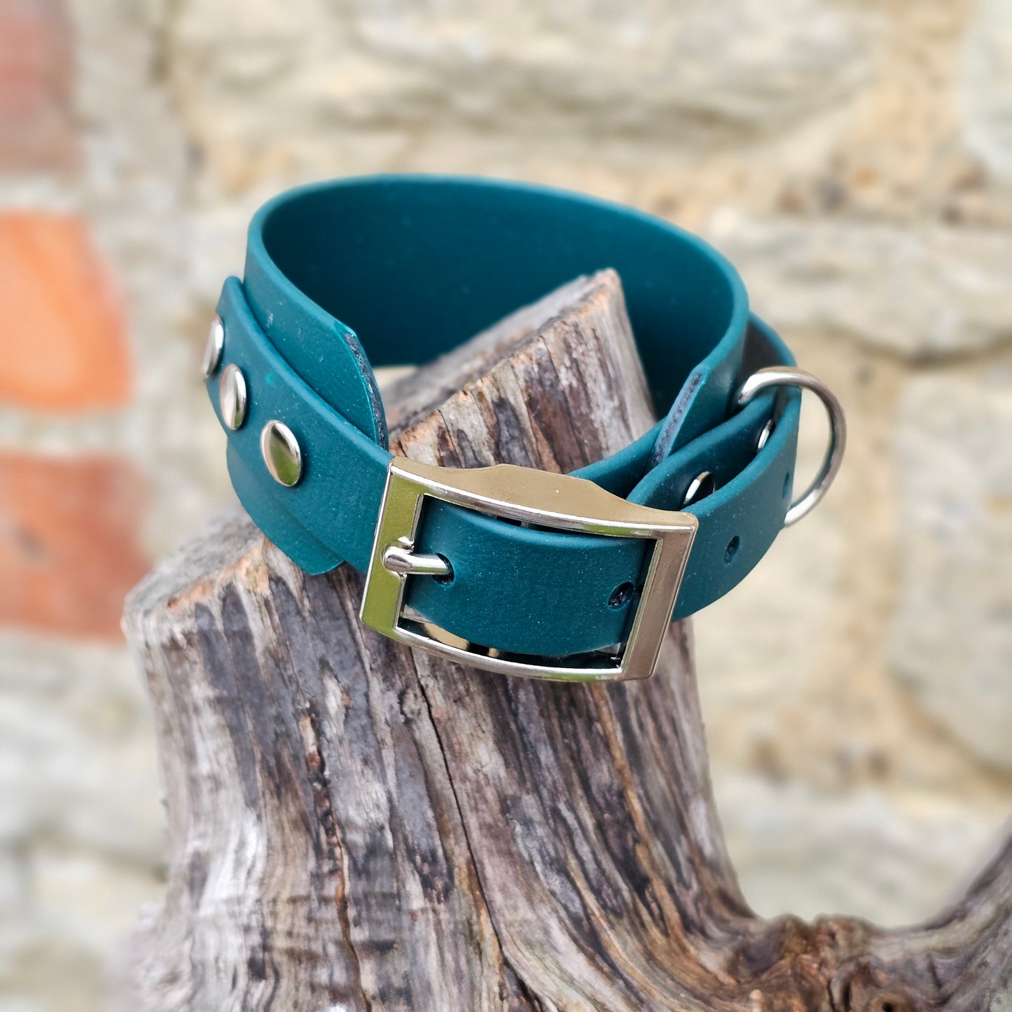 Dark Green - Waterproof BioThane® Sighthound Collar / wide-fit Dog Collar