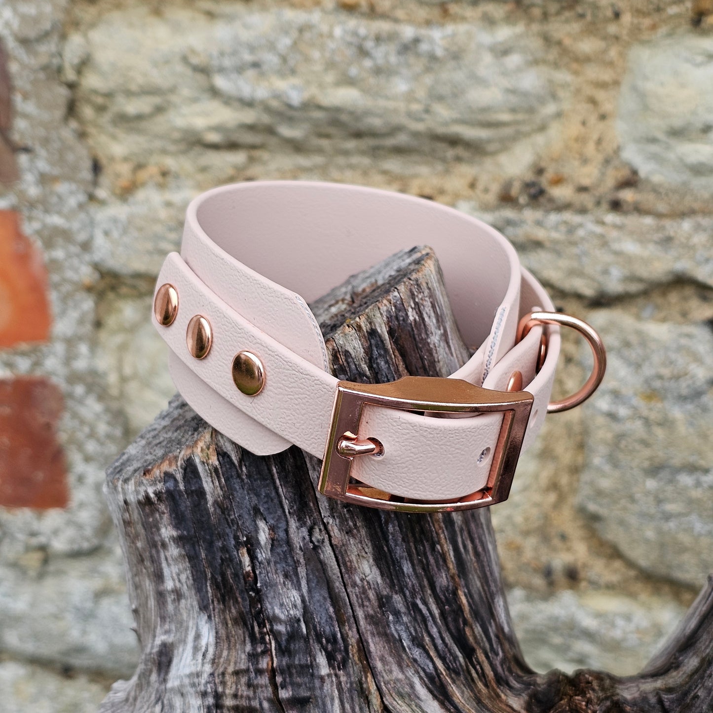 Powder Pearl - Waterproof BioThane® Sighthound Collar / wide-fit Dog Collar