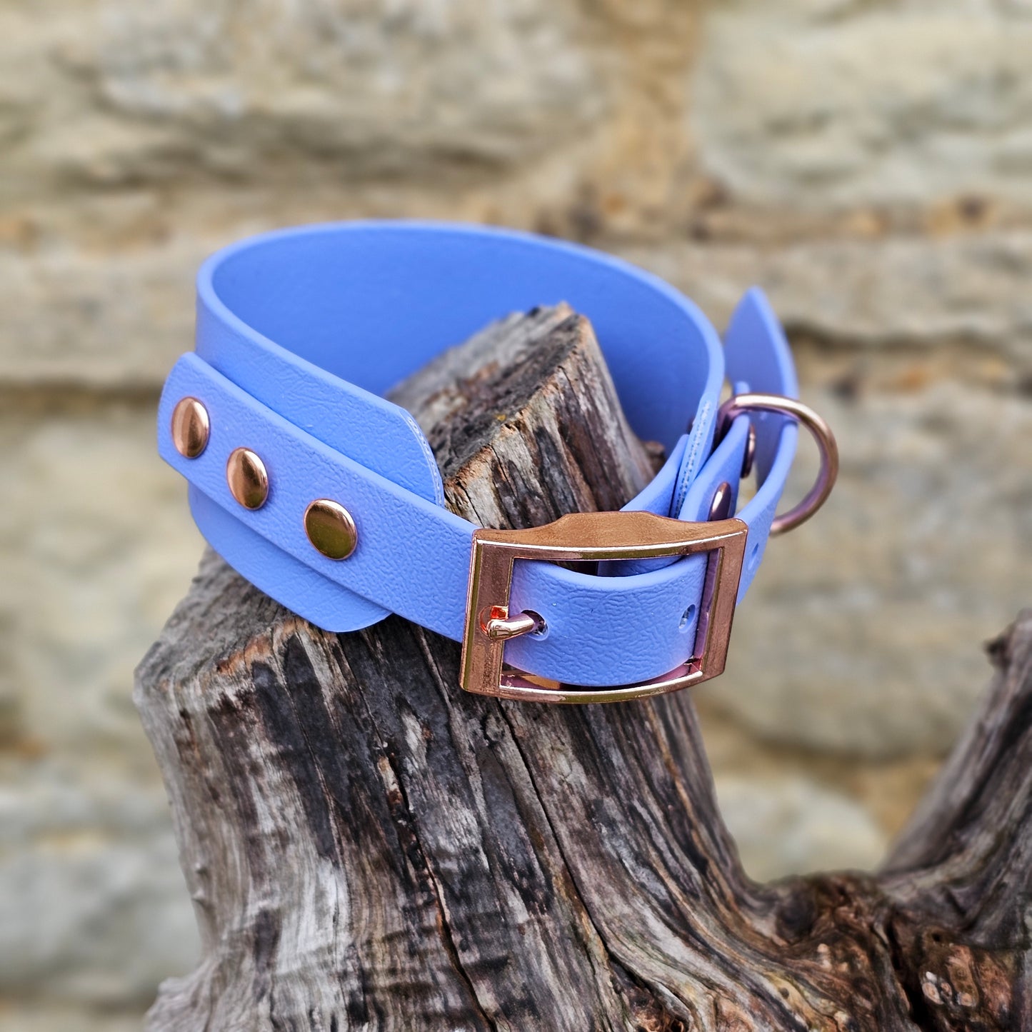 Periwinkle - Waterproof BioThane® Sighthound Collar / wide-fit Dog Collar