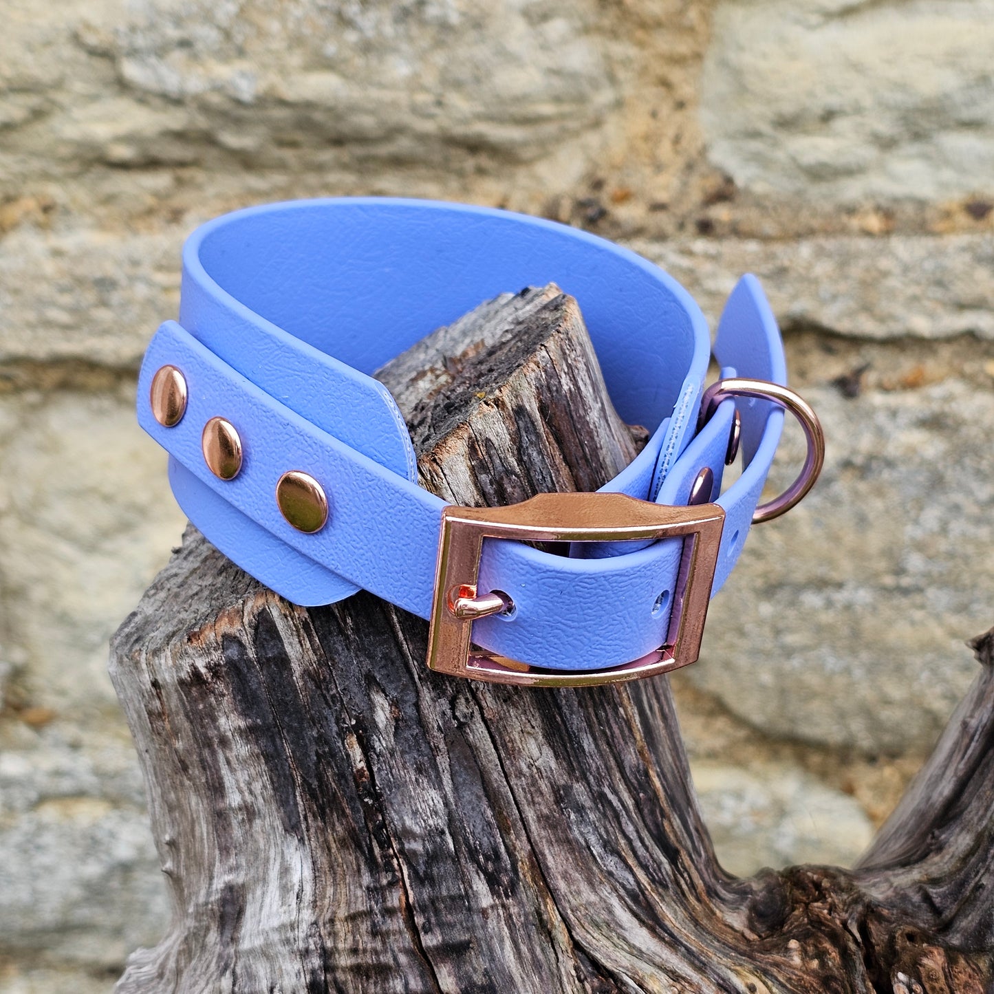 Periwinkle - Waterproof BioThane® Sighthound Collar / wide-fit Dog Collar