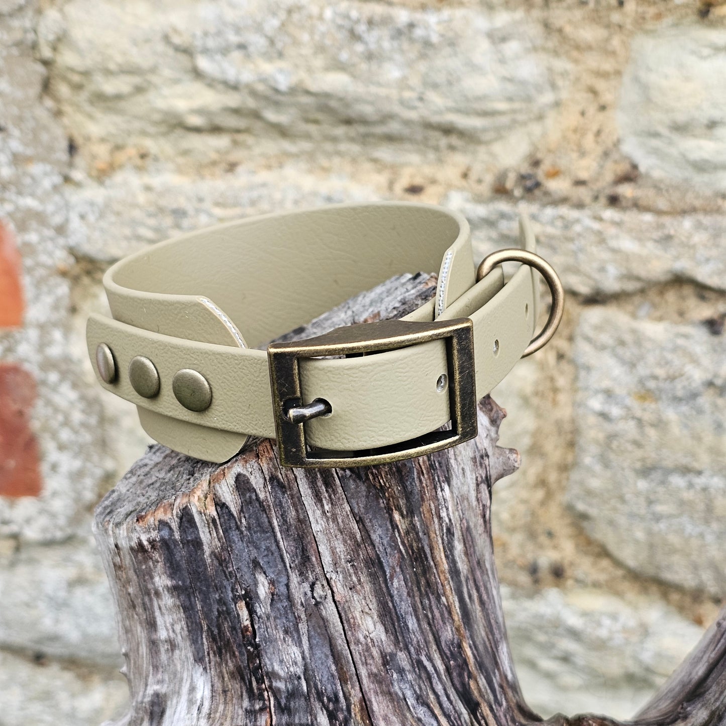Clay - Waterproof BioThane® Sighthound Collar / wide-fit Dog Collar