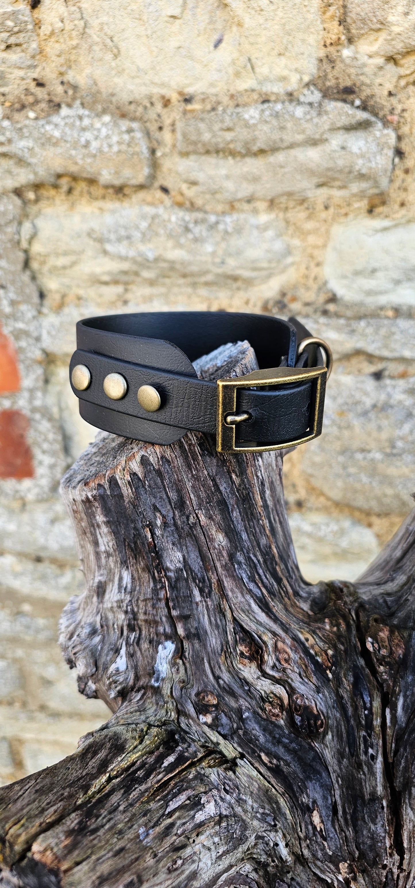 Black - Waterproof BioThane® Sighthound Collar / wide-fit Dog Collar