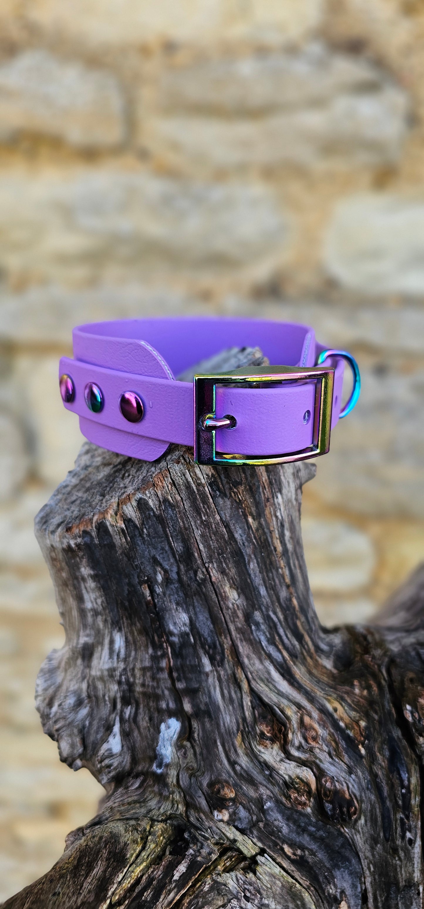 Amethyst - Waterproof BioThane® Sighthound Collar / wide-fit Dog Collar