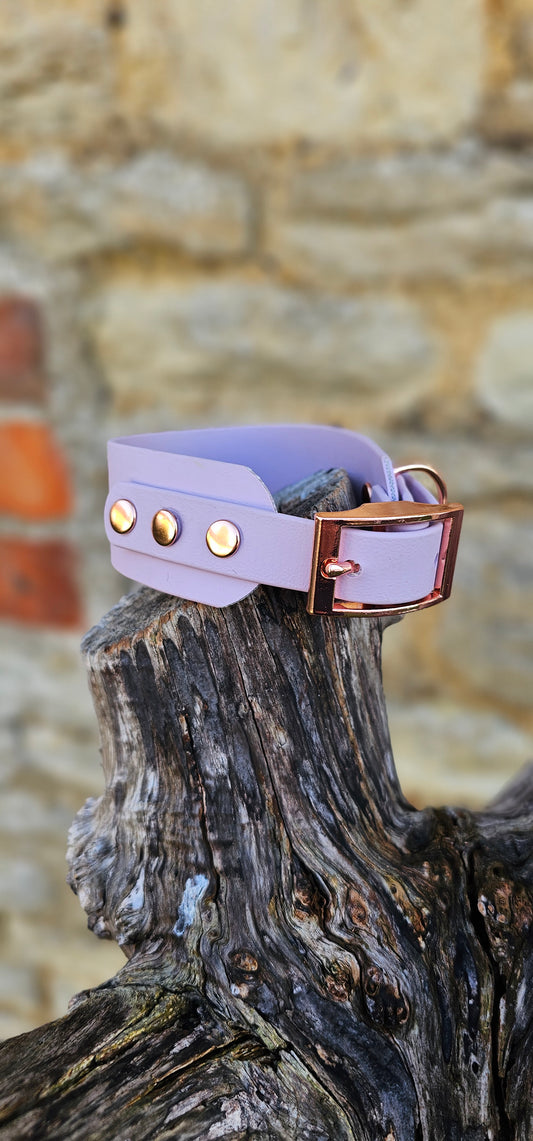 Lilac - Waterproof BioThane® Sighthound Collar / wide-fit Dog Collar