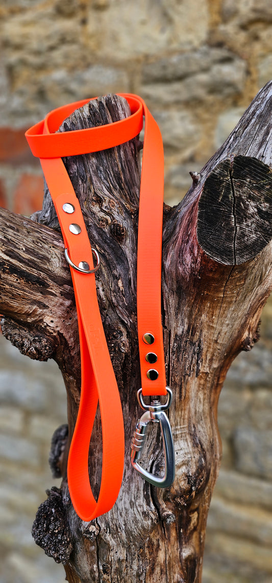 Neon Orange - Everlast Waterproof BioThane© Dog Lead