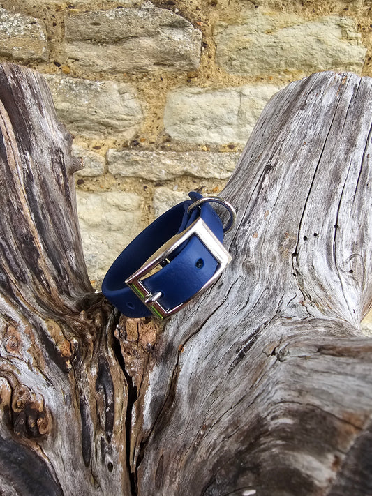 Navy - Waterproof BioThane© Dinky Dog Collar