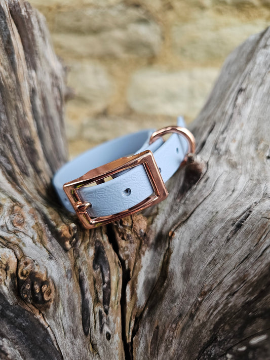 Baby Blue - Waterproof BioThane© Dinky Dog Collar