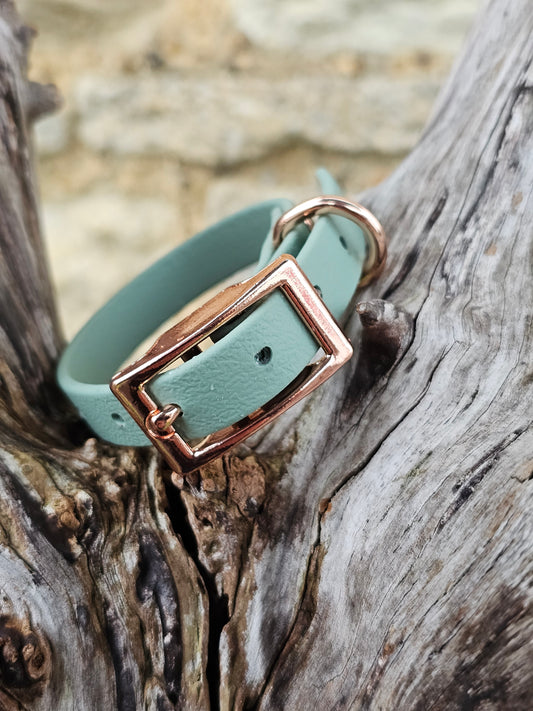 Sage - Waterproof BioThane© Dinky Dog Collar