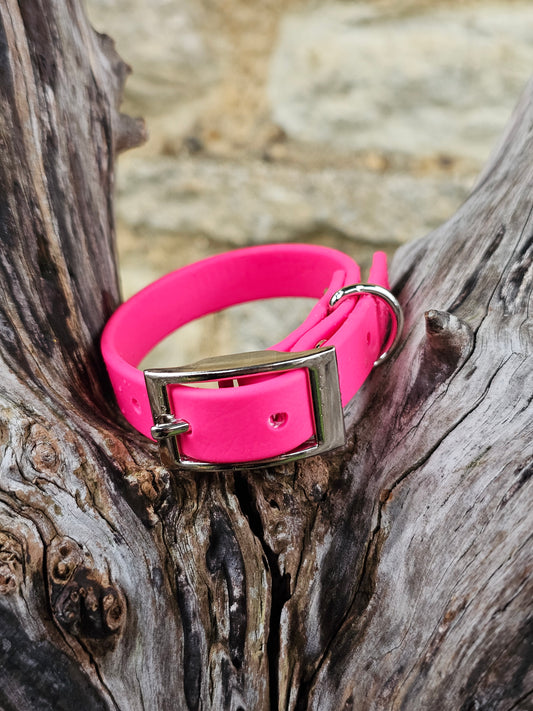 Passion Pink - Waterproof BioThane© Dinky Dog Collar