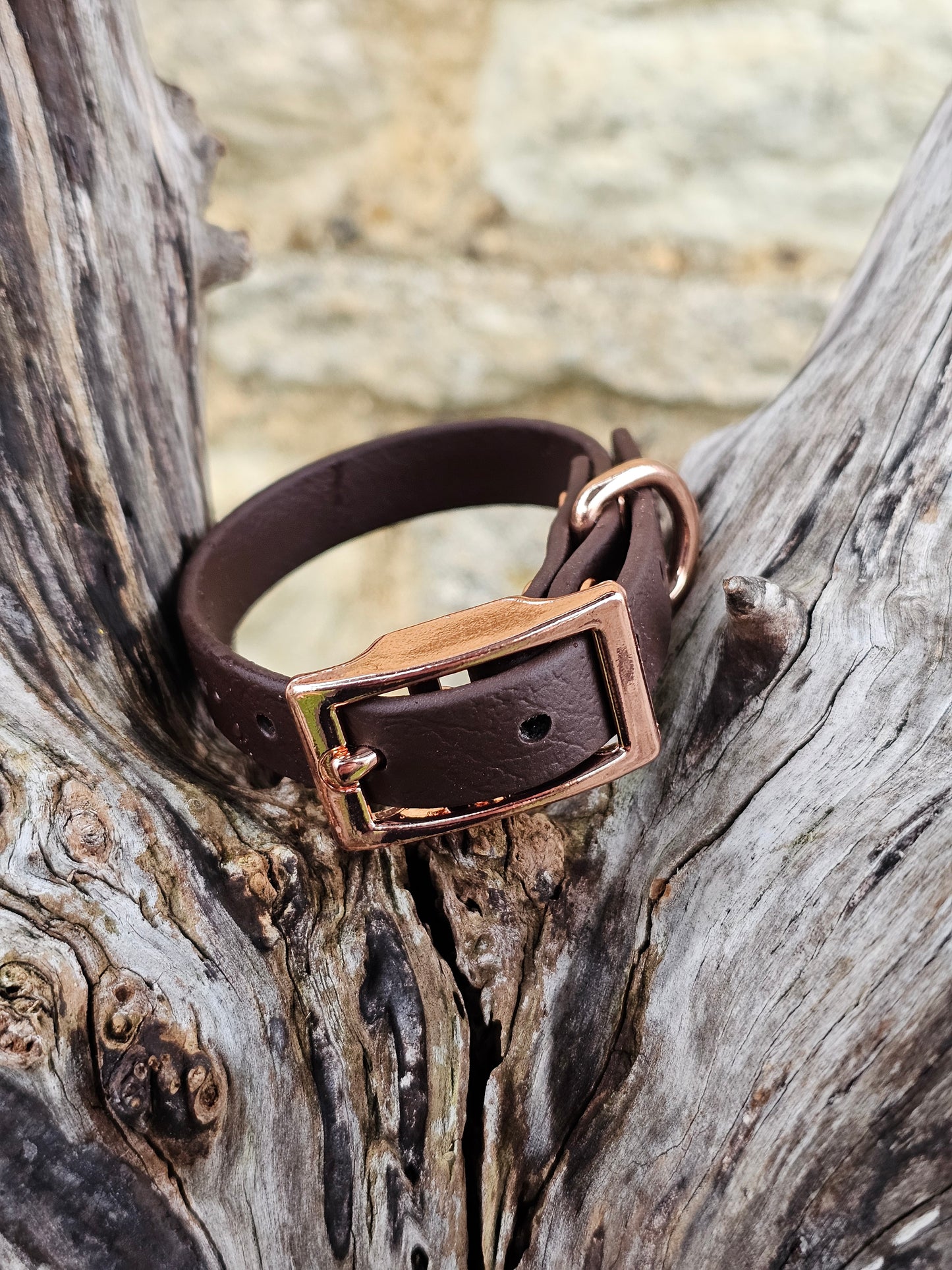 Dark Brown - Waterproof BioThane© Dinky Dog Collar