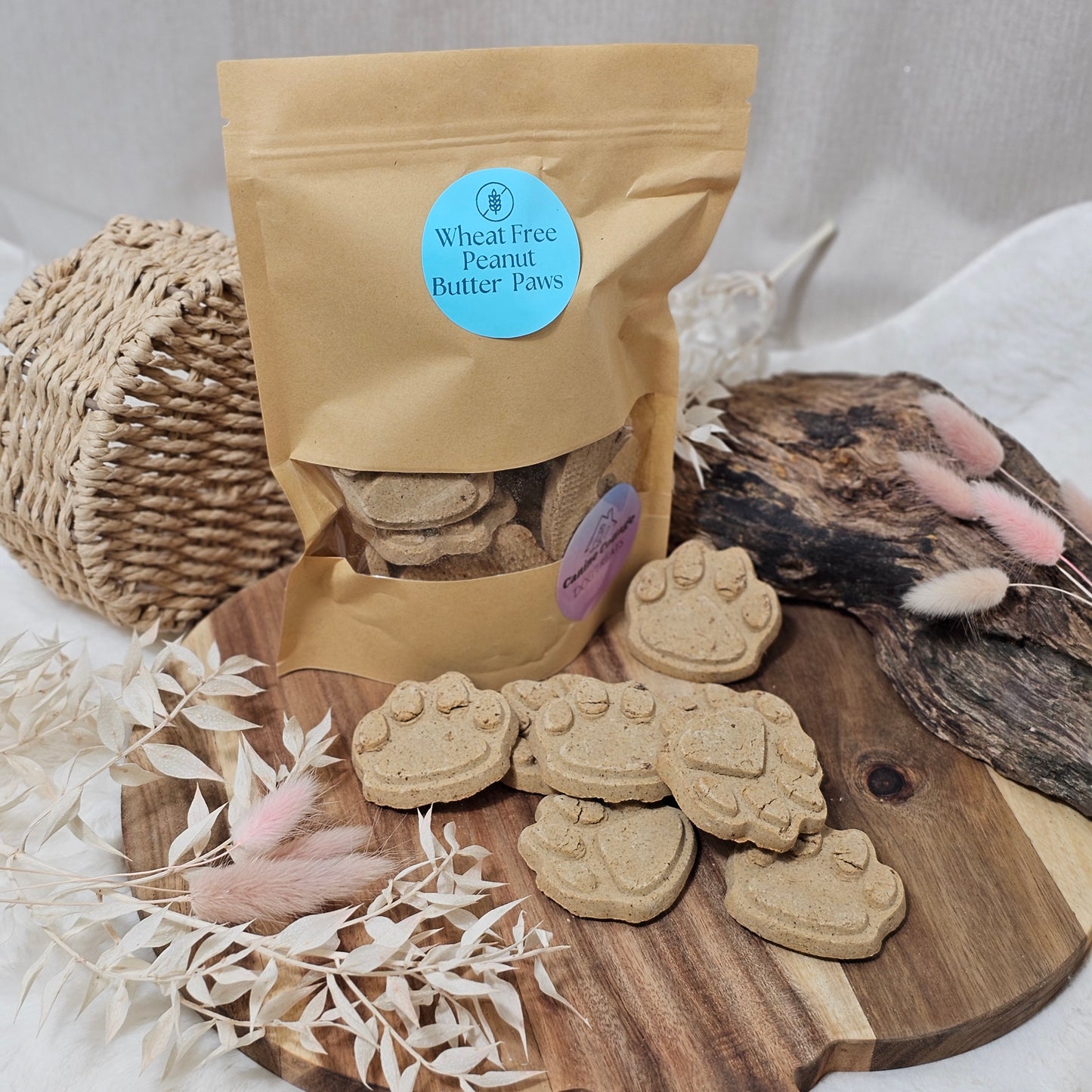 Peanut Butter Paws Biscuits - Wheat Free