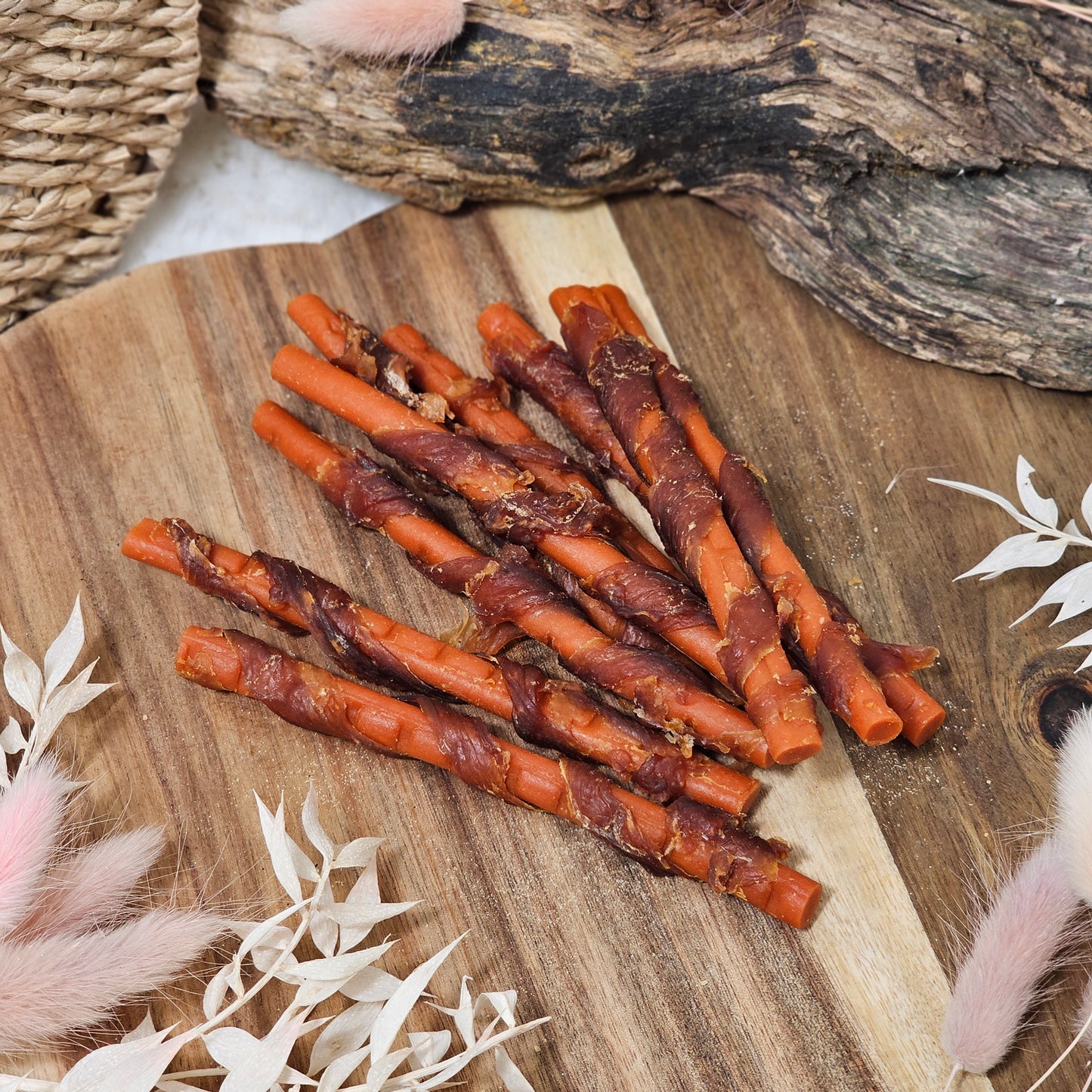 Carrot Sticks wrapped in Chicken