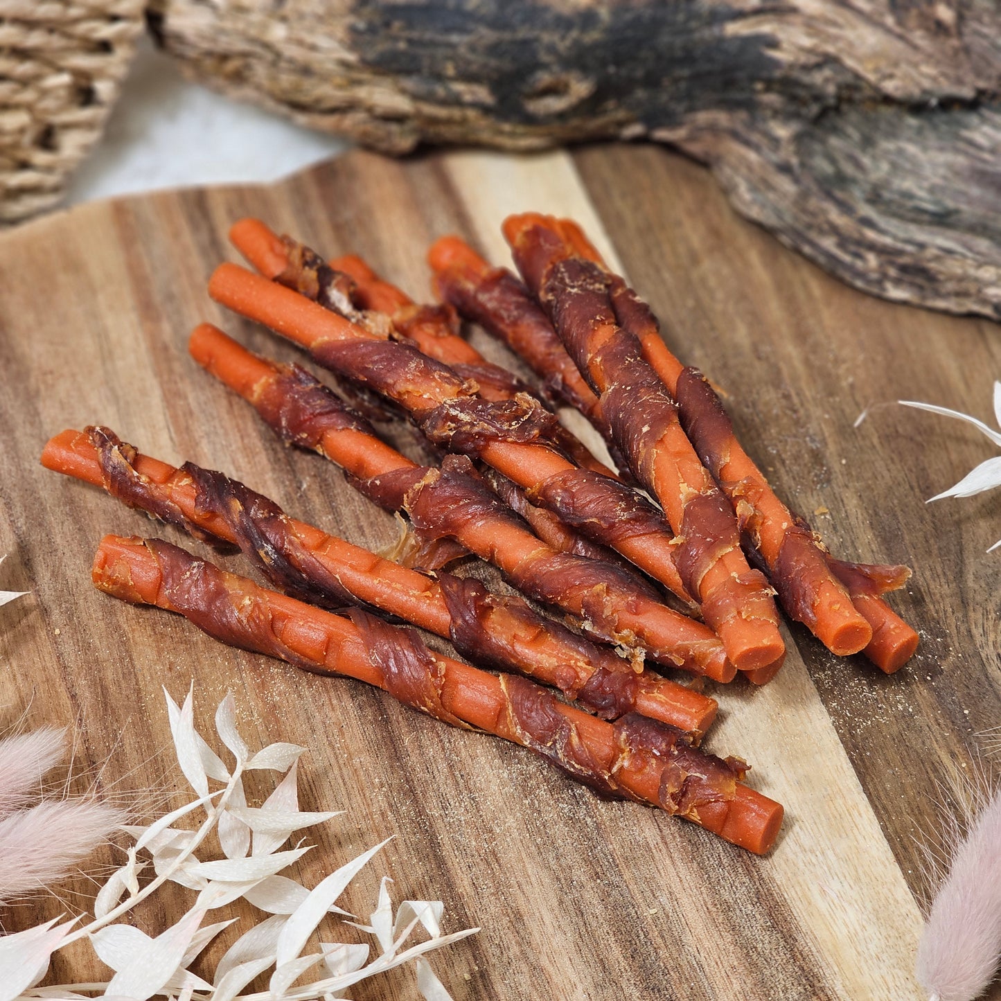 Carrot Sticks wrapped in Chicken