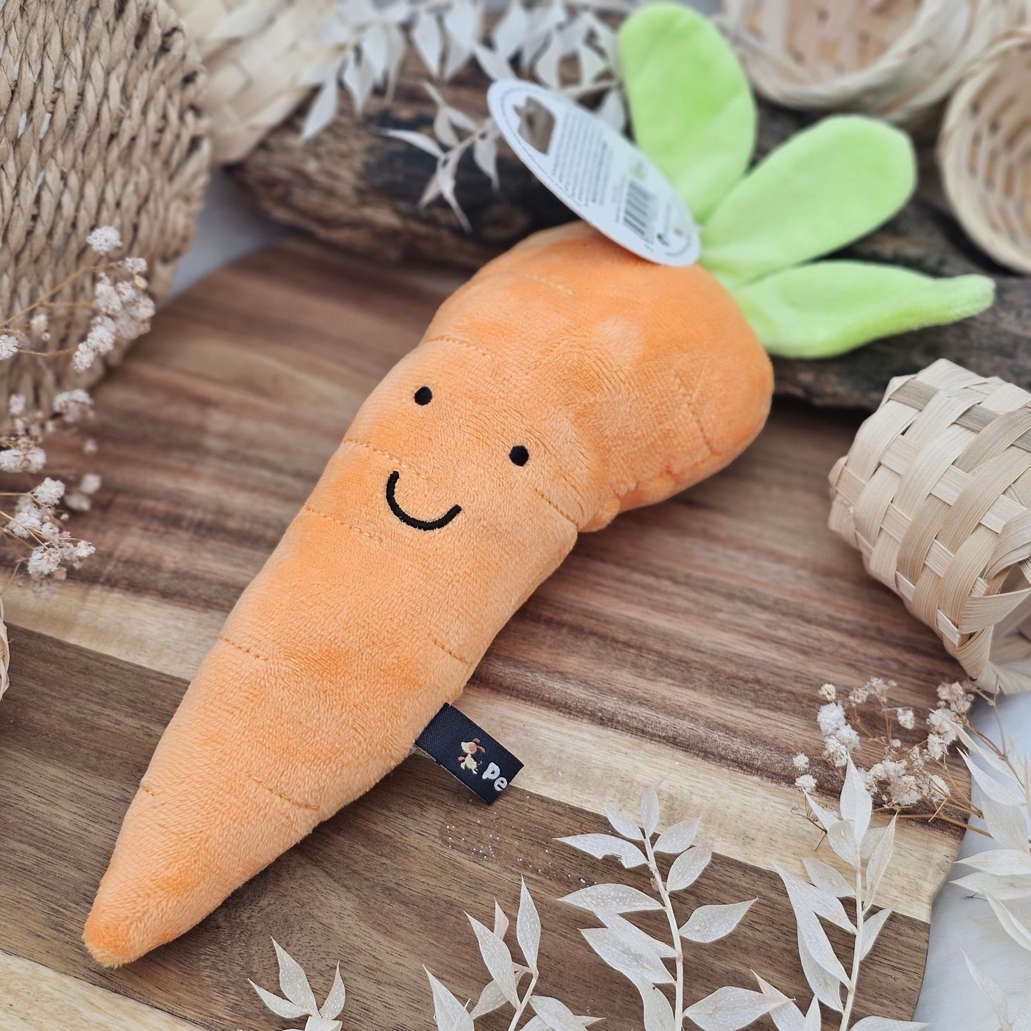 Carrot Plush Dog Toy