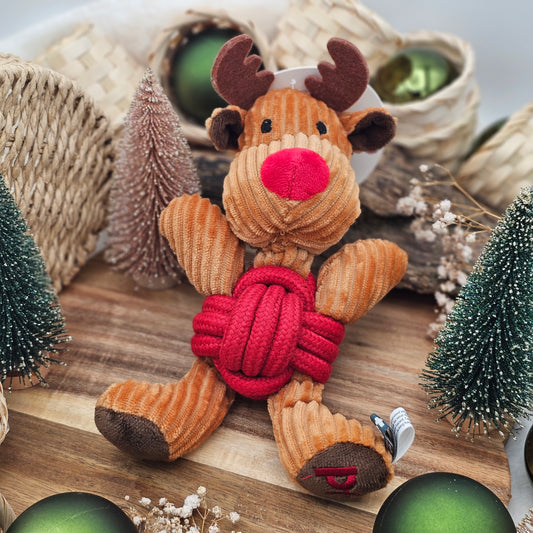Reindeer Rope Ball & Plush Dog Toy