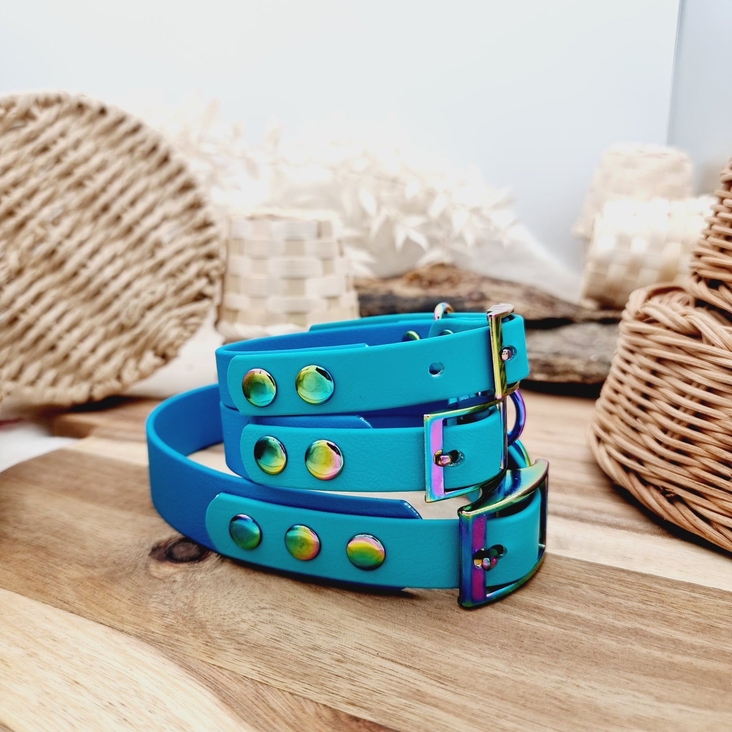 Lagune & Teal - two-coloured Biothane Dog Collar