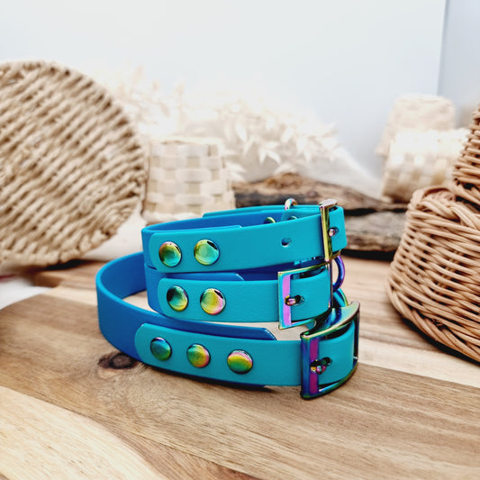Lagune & Teal - two-coloured Biothane Dog Collar