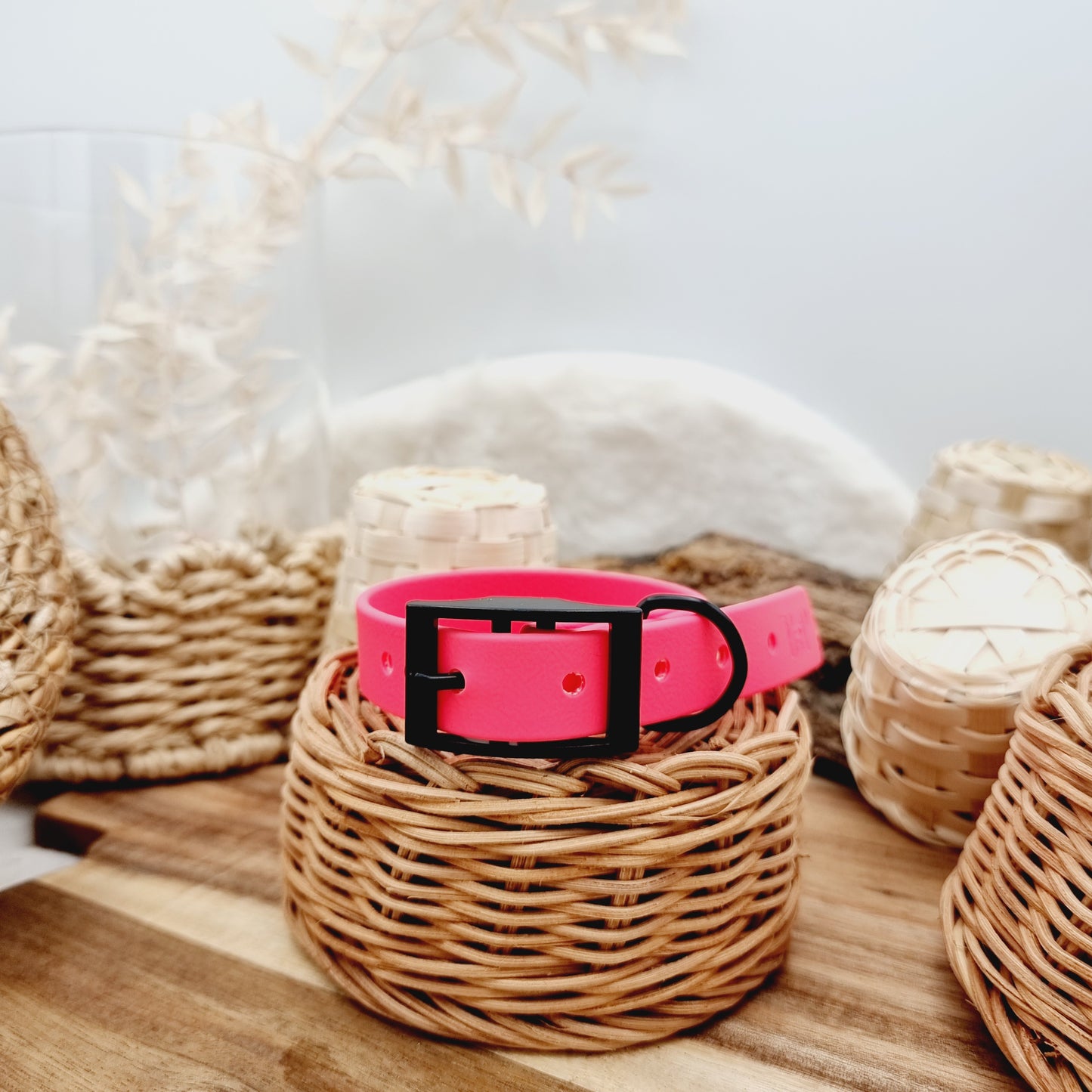 Neon Pink (BL) Size XS - Biothane Dog Collar