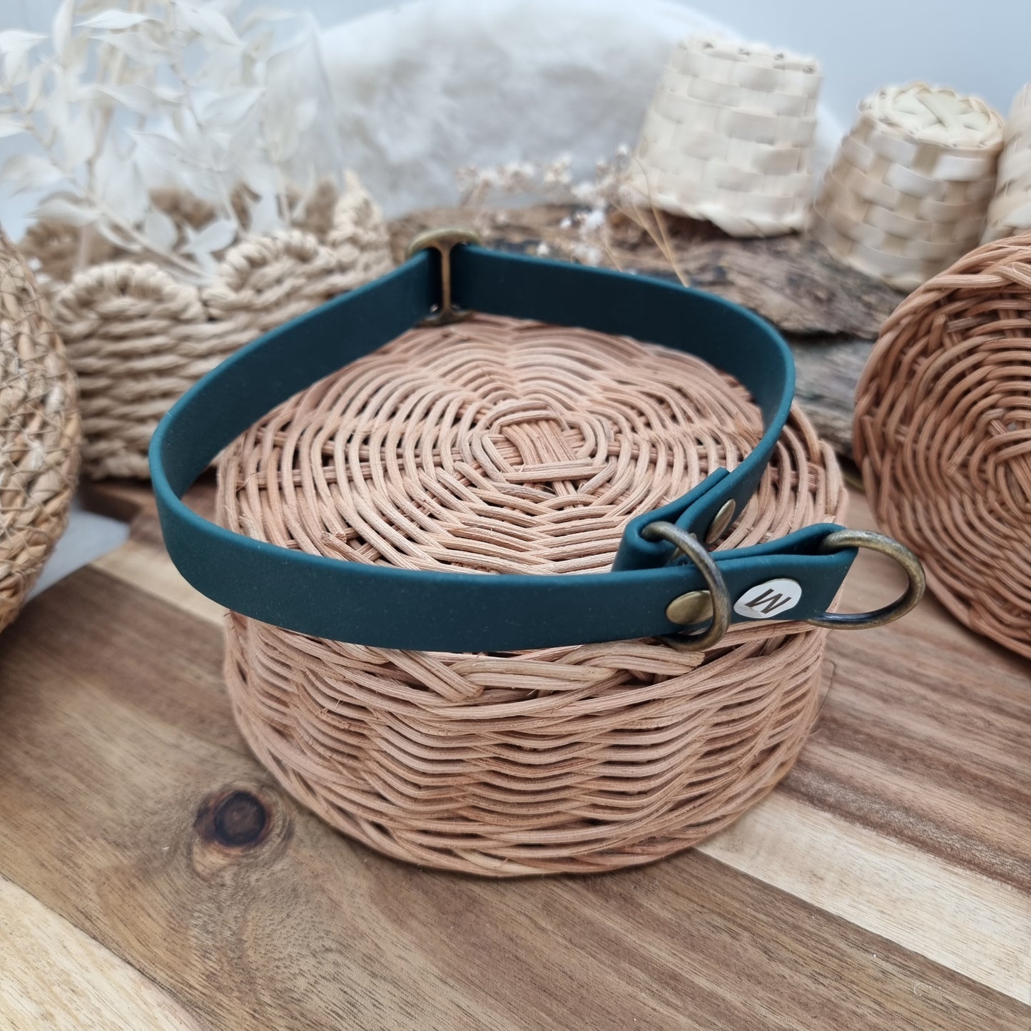 Dark Green - Size Medium - Biothane Dog Slip Collar