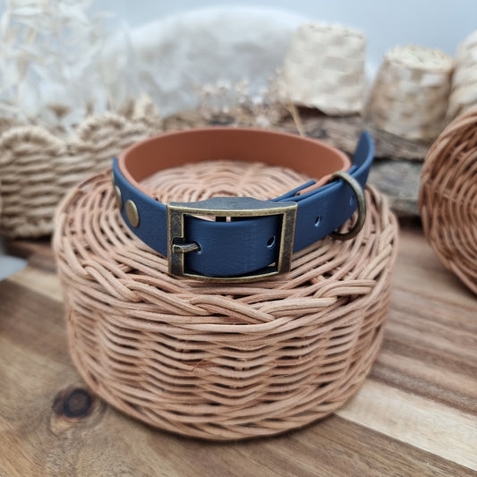 Tan & Kerosene (AB) Size Medium - two-coloured Biothane Dog Collar