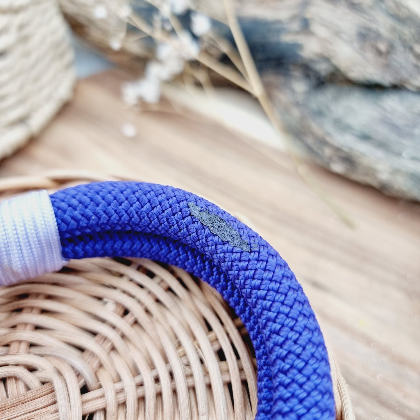 Purple & Lilac (Size Medium - slight imperfection*) - Rope Biothane Dog Collar