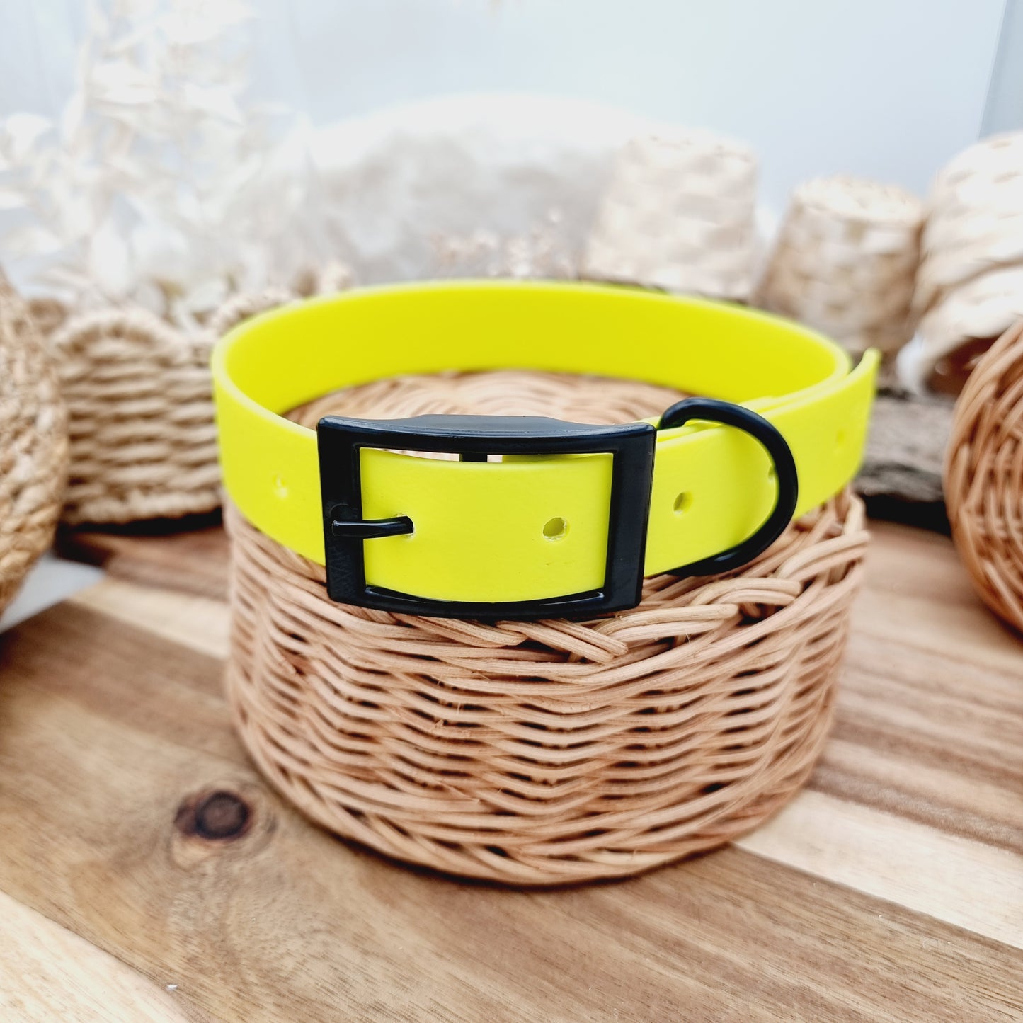 Neon Yellow (BL) - Size L Waterproof Dog Collar