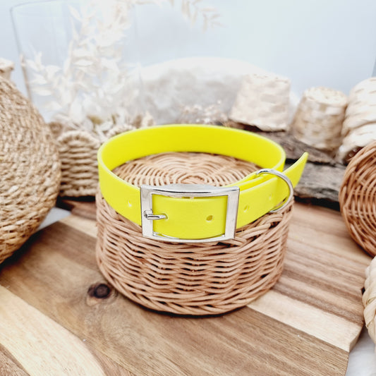 Neon Yellow (SI) - Size L Waterproof Dog Collar