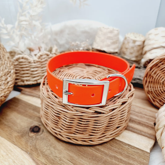 Neon Orange (SI) - Size L Waterproof Dog Collar