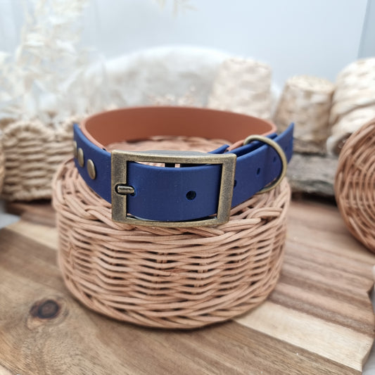 Tan & Kerosene (AB) Size L* - two-coloured Biothane Dog Collar