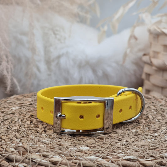 Yellow - Size XXS (16mm) - Mini Biothane Dog Collar