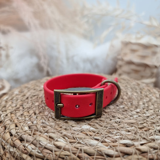 Red - Size XXS (16mm) - Mini Biothane Dog Collar
