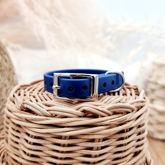 Navy (SI)- Size XXS (12mm) - Mini Biothane Dog Collar