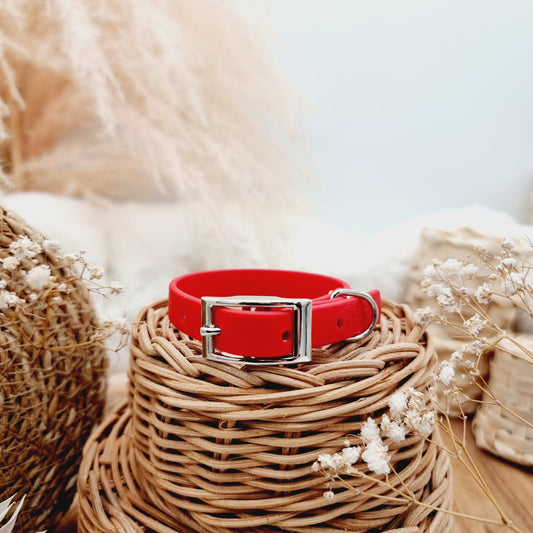 Red (SI)- Size XXS (12mm)* - Mini Biothane Dog Collar