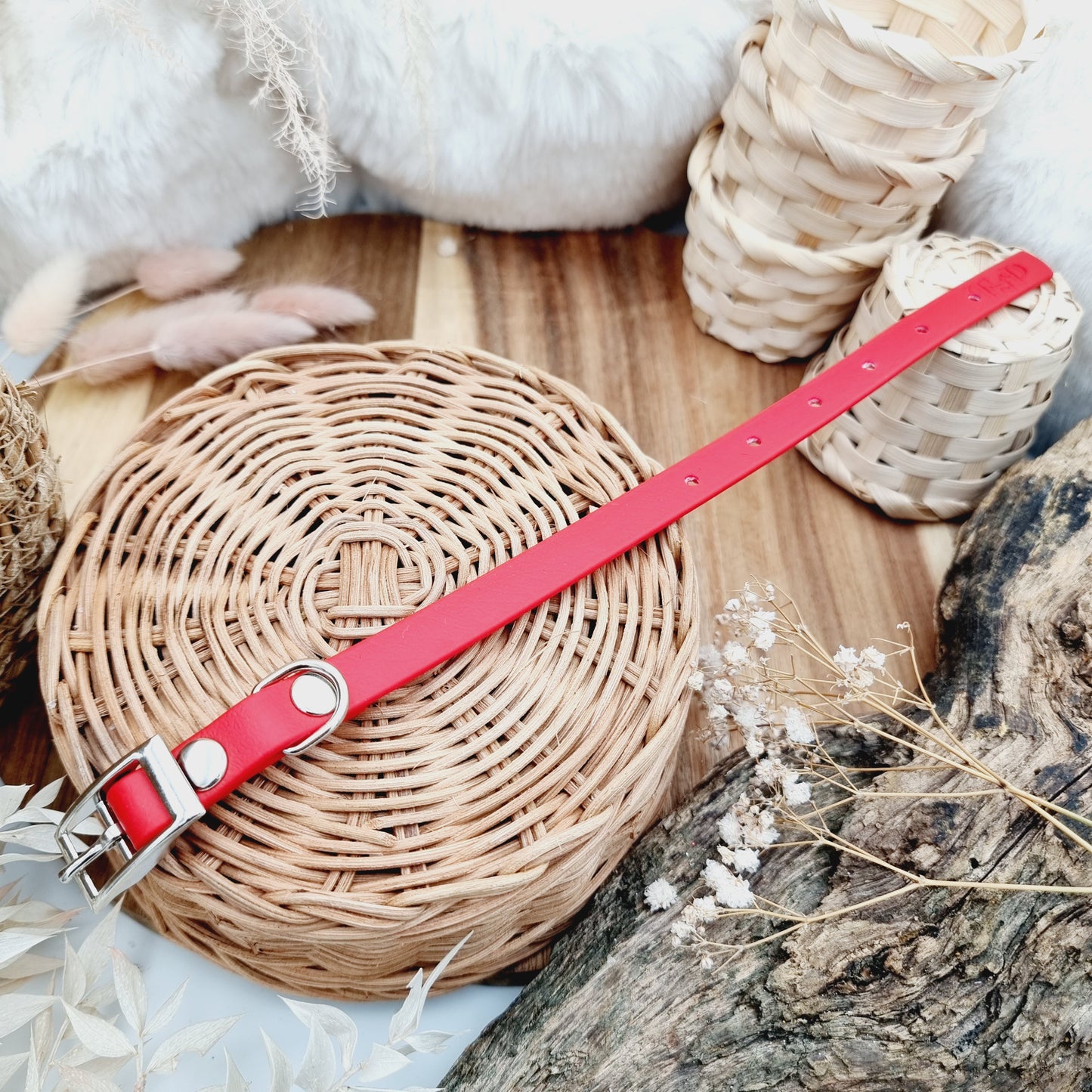 Red (SI)- Size XXS (12mm)* - Mini Biothane Dog Collar